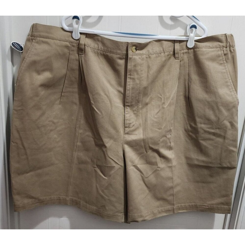 NWT Knightsbridge Beige Wrinkle‎ Resistant Big Men's Shorts Size 50 100% Cotton